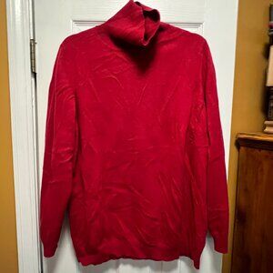 2X Lands End Cashmere Crewneck Sweater